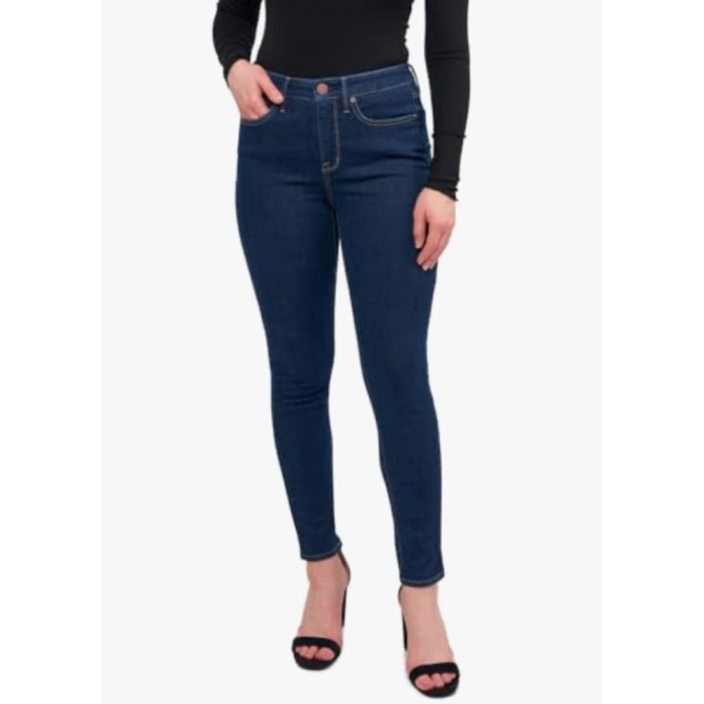 Seven7 Women's Dark Blue High Rise Skinny Five Pocket  Jeans Size 14‎